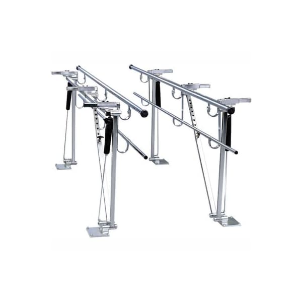 Fabrication Enterprises Deluxe Floor Mounted Parallel Bars, Height/Width Adjustable, 10' L 15-4091 - main